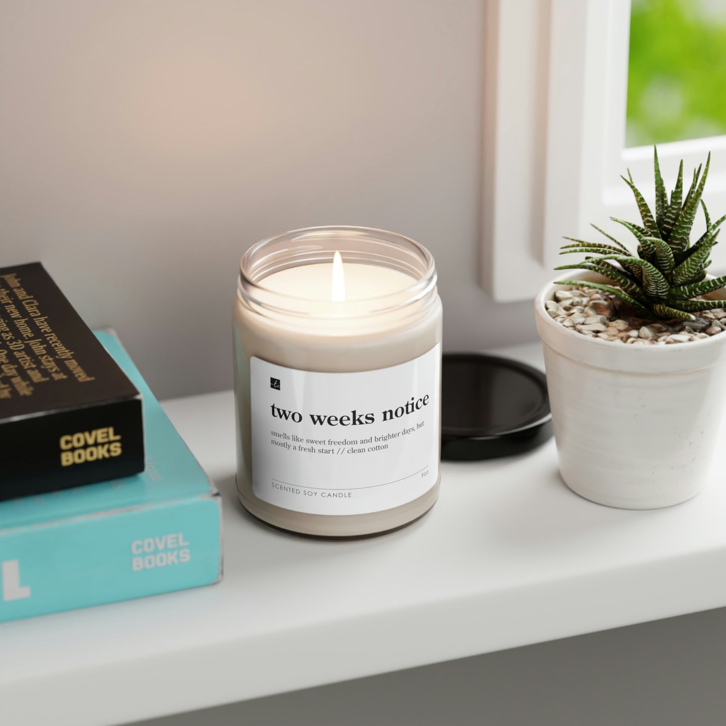 Two Weeks Notice // Clean Cotton Scented Soy Candle, 9oz