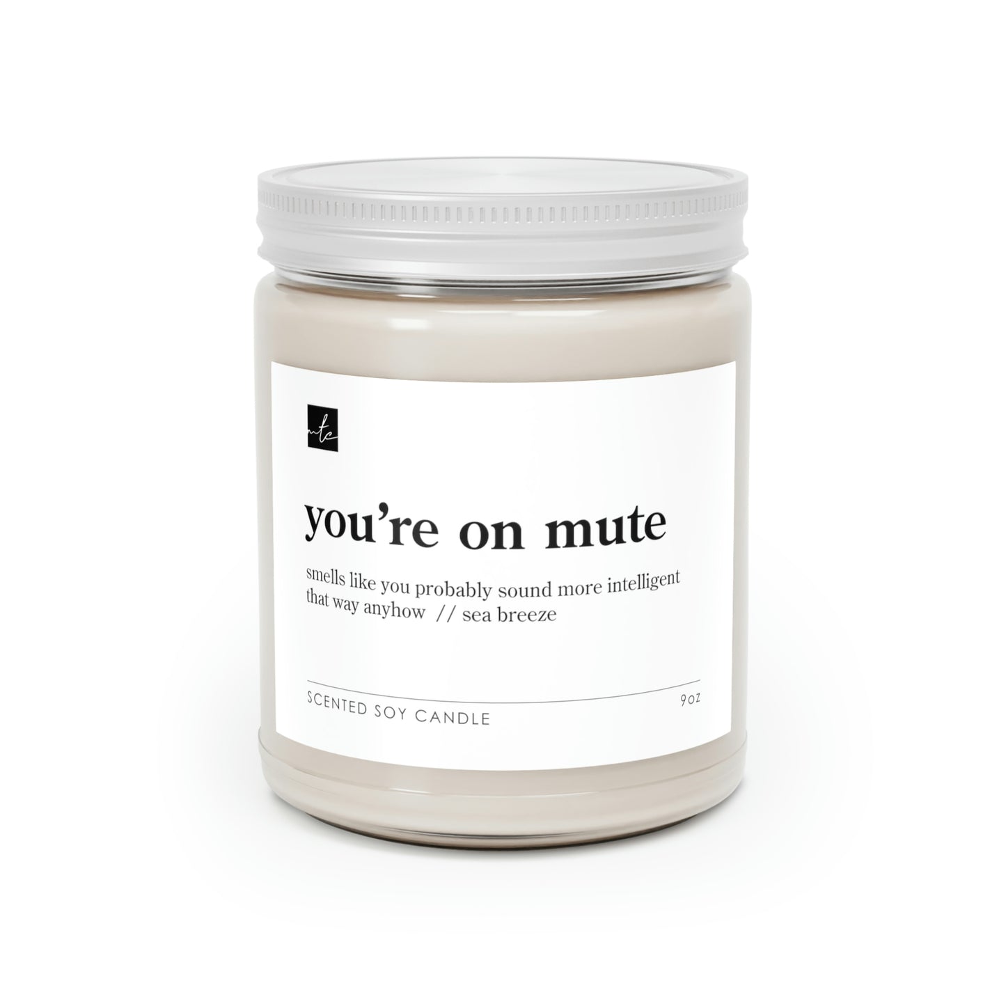 You're On Mute But You Sound More Intelligent That Way // Sea Breeze Scented Candles, 9oz