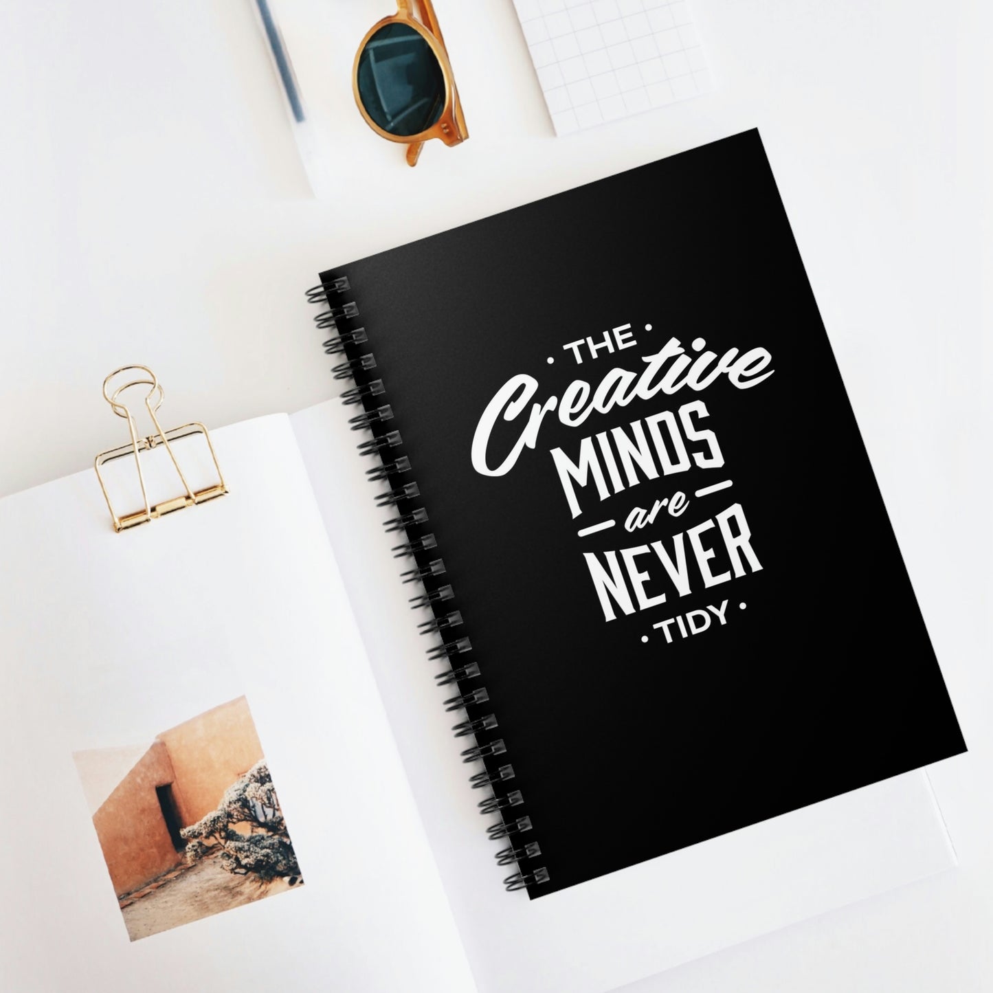 The Creative Minds Are Never Tidy: Spiral Notebook - Ruled Line