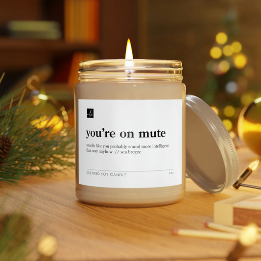 You're On Mute But You Sound More Intelligent That Way // Sea Breeze Scented Candles, 9oz